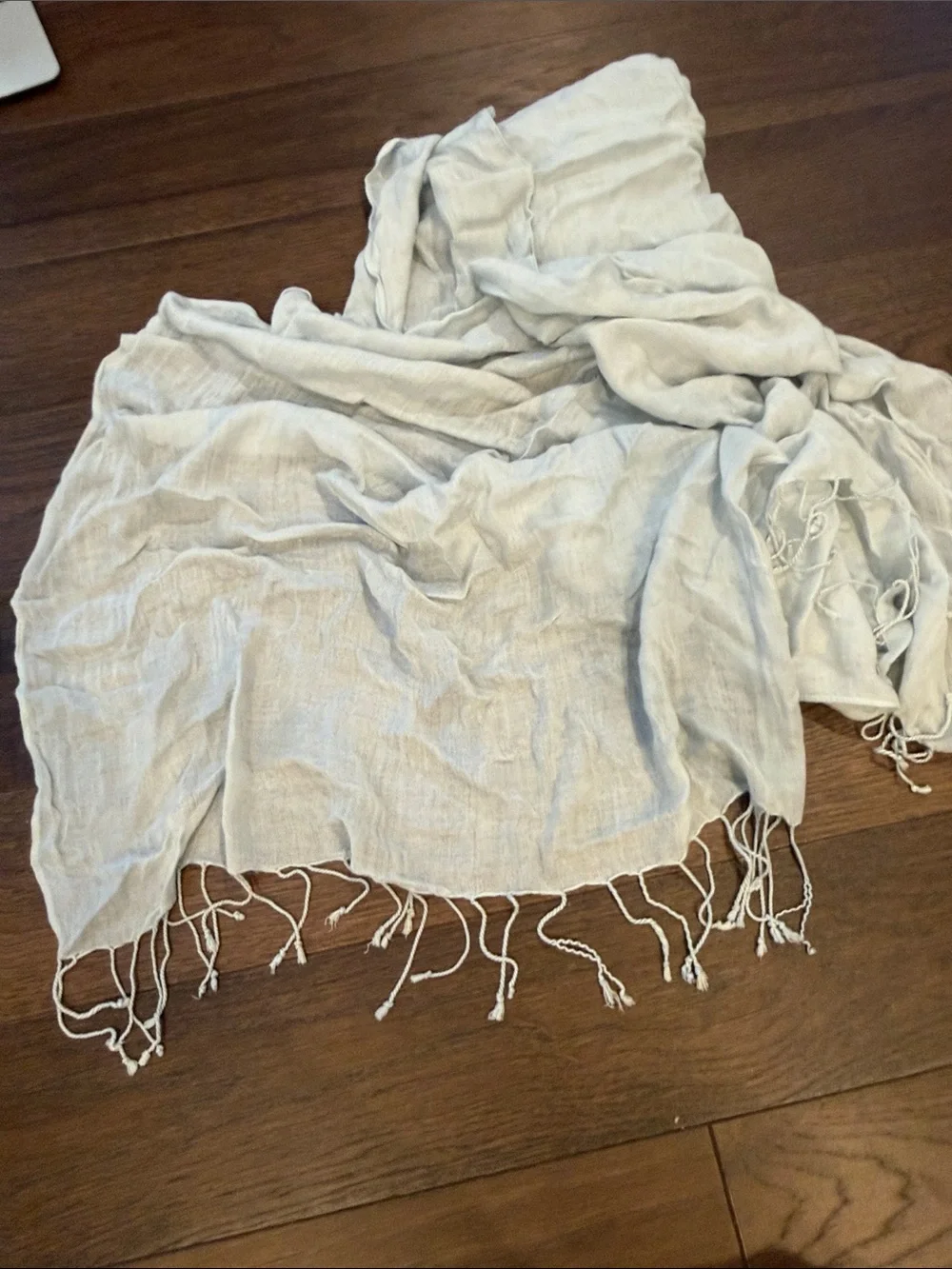 Shawl Smith London Light Blue Scarf with Fringe